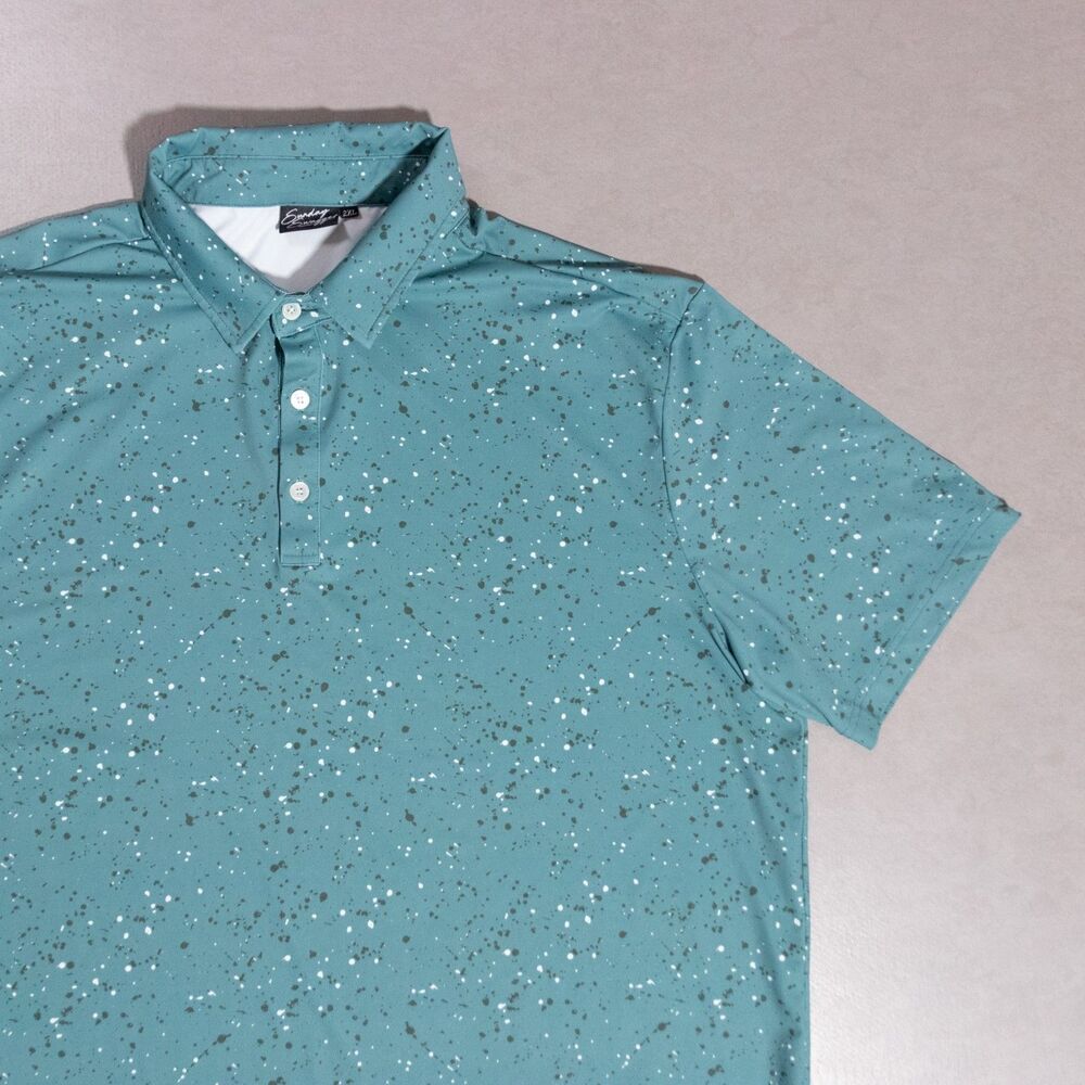 Sunday Swagger Stellar Splatter Performance Stretch Polo Shirt Men's 2XL Golf - Picture 2 of 5